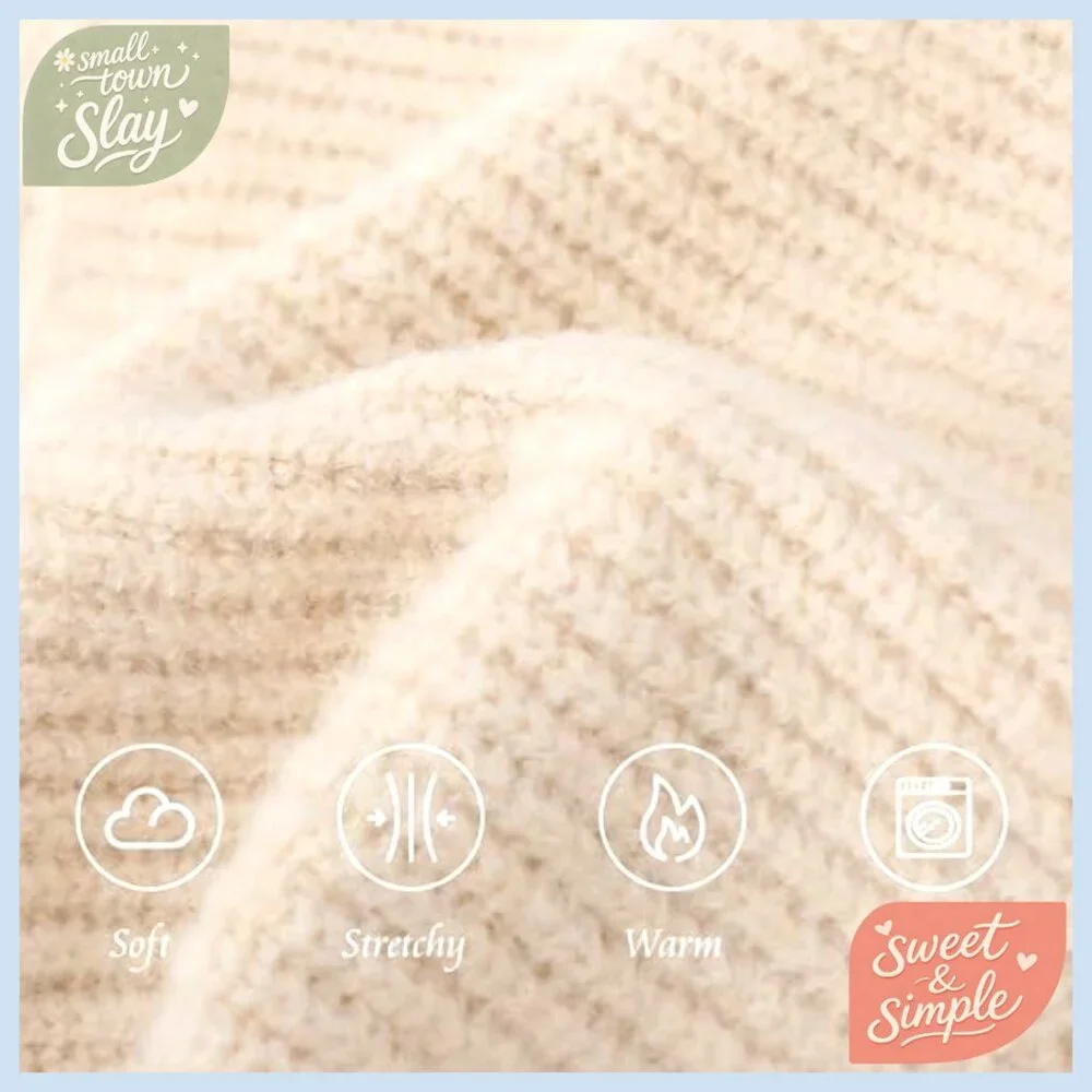 Wool Knitted Hooded Scarf Set One Size Winter Neck Warmer Hat - Picture 5 of 7